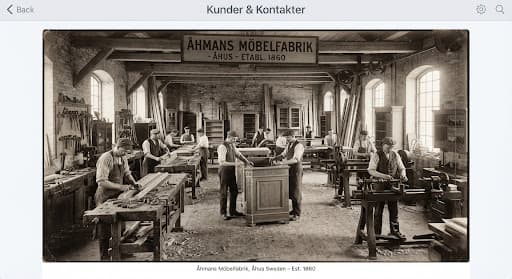 Arkivbild från Åhmans verkstad i Åhus